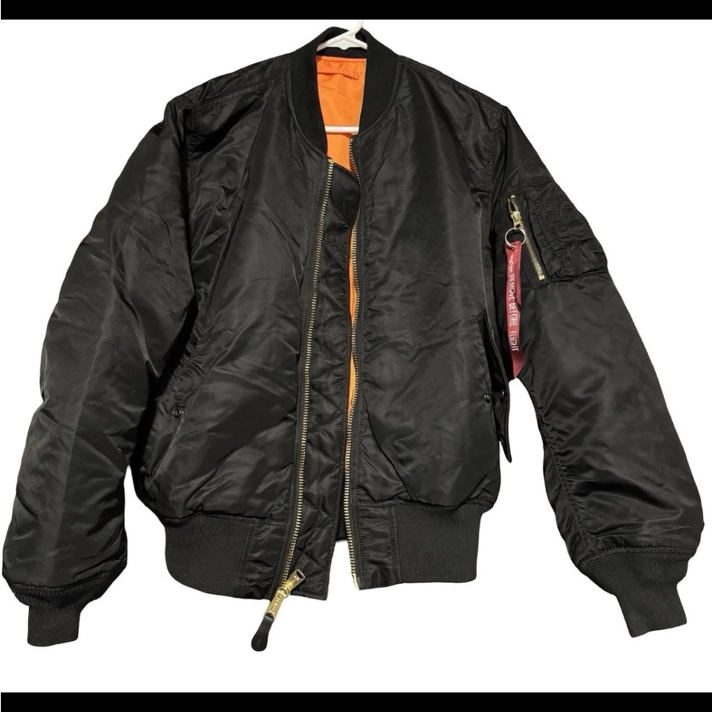 Alpha Industries Black Bomber Jacket reversible men’s m
